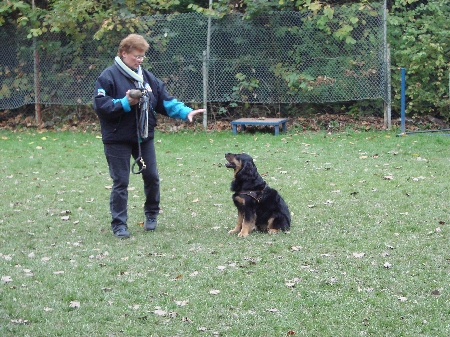 Roswitha mit Don beim Apport