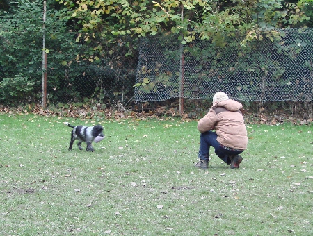 Katja mit Vito beim Apport
