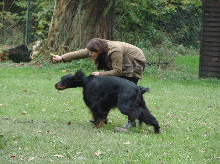 Mareike mit Kaya beim Apport